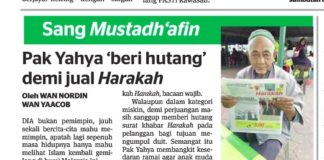 PERANTAU hadiahkan motorsikal kepada Pengedar Harakah “Bertuah” hadiah motor