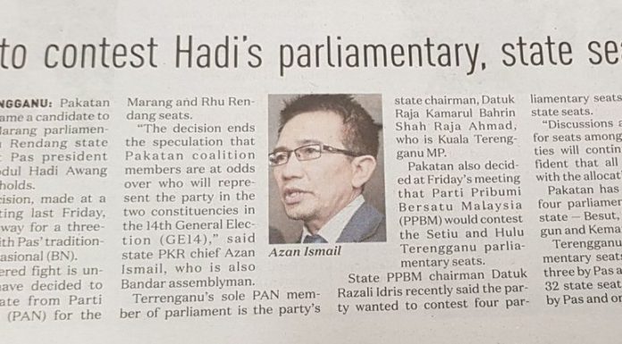 Jemput Bang Mat turun Marang