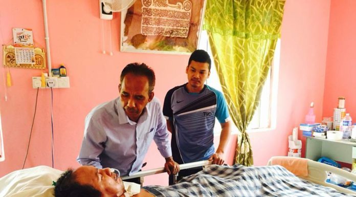 Mangsa kemalangan dibantu penyelia Dun