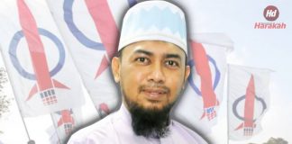 Anak muda sedang beri isyarat tolak PH
