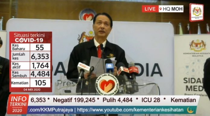 Covid-19: Kes baharu turun berbanding semalam