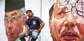 Dinding vandalisme, kini papar wajah pemimpin negara