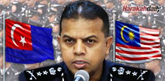 Pasang bendera Malaysia, Johor secara terbalik