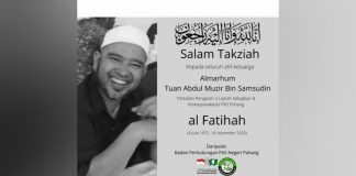 PAS Pahang kehilangan seorang aktivitis disenangi ramai