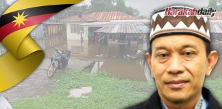 Banjir kilat disebabkan hujan lebat, air pasang