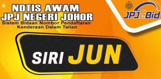 Bida nombor pendaftaran ‘JUN’ mulai 13 Feb