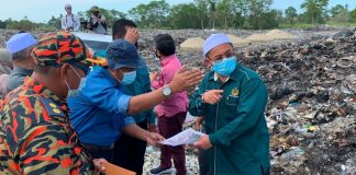 Pam air sungai padam kebakaran di tempat pelupusan