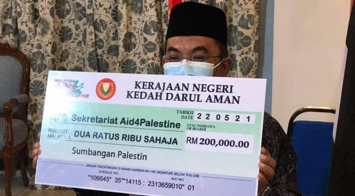 Kedah sasar RM500,000 fasa kedua bantu Palestin