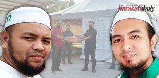 Pemuda PAS sumbang juadah untuk petugas SJR