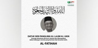 PAS rakam takziah kepada keluarga Lajim Ukin