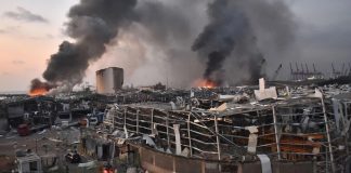 Families of Beirut blast victims stage protest