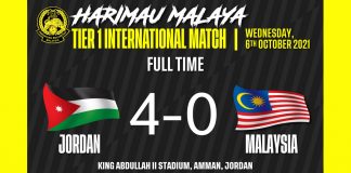 Hat-trick by Ali Olwan aided Jordan to crush Harimau Malaya 4-0