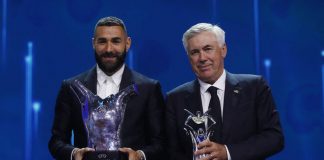 Benzema pemain terbaik, Ancelotti jurulatih terbaik UEFA