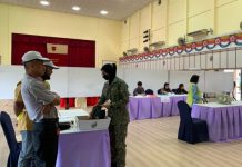 1,457 undi awal di Markas Briged Kelapan Infantri Malaysia