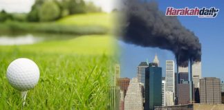Antara berita palsu padang golf dan 11 September