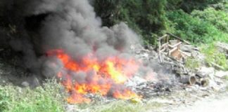 Jangan lakukan pembakaran terbuka