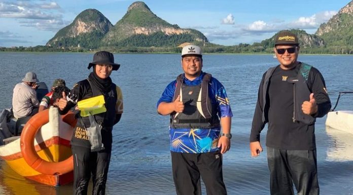 Aktiviti sukan katamaran di Tasik Timah Tasoh