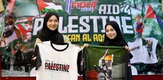 Persatuan Muay Thai Terengganu jual baju-T bantu Palestin