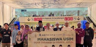 Dua siswa USIM berbakti di Jepun