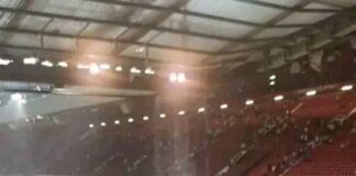 Stadium Old Trafford bocor, bilik persalinan Arsenal banjir