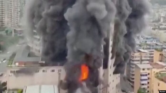 China on fire