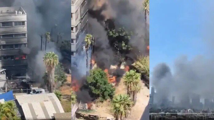 burning Tel Viv