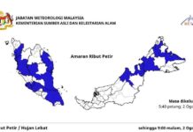 Amaran ribut petir, hujan lebat di 12 negeri
