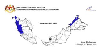 Ribut petir, hujan lebat, angin kencang di 7 negeri