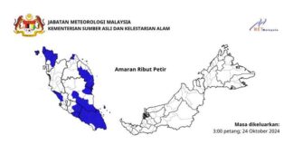 Ribut petir, hujan lebat, angin kencang di 9 negeri