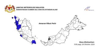 Ribut petir, hujan lebat, angin kencang di 6 negeri