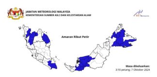 7 negeri dijangka ribut petir, hujan lebat dan angin kencang