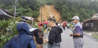 Keadaan bukit di Jalan E6, Taman Melawati masih berisiko