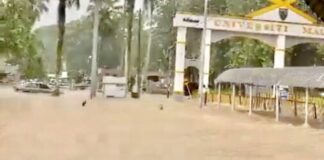 Keadaan banjir di Universiti Malaya mulai reda
