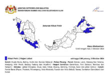 7 negeri diramal ribut petir, hujan lebat dan angin kencang