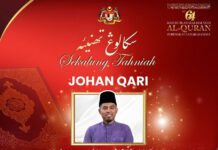 Tahniah johan MTHQA ke-64, Muhammad Husaini dan Nor Hidayah