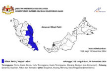 3 negeri dijangka ribut petir, hujan lebat dan angin kencang