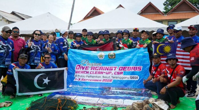 30.7kg sisa laut dikutip penyelam di Pulau Perhentian