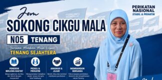 Cikgu Mala ‘Pendidik Berjiwa Rakyat’ untuk DUN Tenang